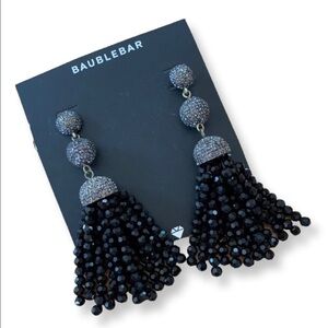 NWT Black Baublebar Tassel Earrings